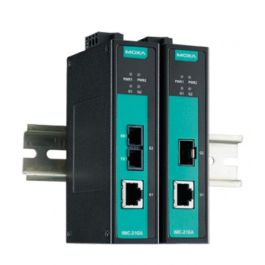 Gigabitowy mediakonwerter skrętka-światłowód do montażu na szynę DIN